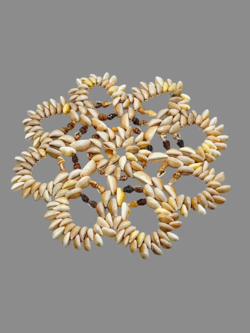 Vintage Cowrie Shell Trivet Hot Pad Boho Coastal Decor 9